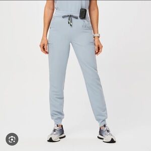 NWT High Waisted Figs Clara Jogger Scrub Pants XS (Limited Edition) Dusty blue.
